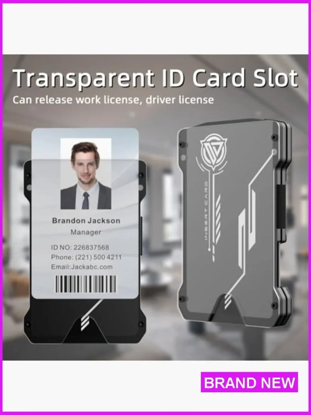 Ultra-Thin Aluminum Money Clip Wallet RFID Blocking Minimalist Slim Design